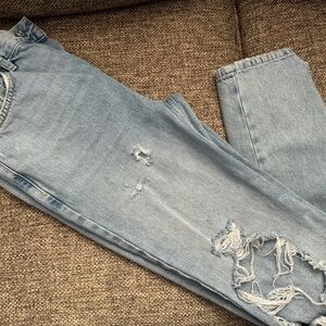 Free people distressed straight leg jeans - size 26